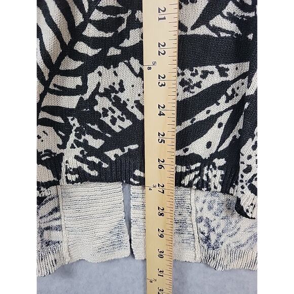 Coldwater Creek Black Ivory Knit Dolman Sleeve Button Up Sweater Women's Plus 3X - Picture 9 of 13